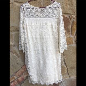 Max Studio Ivory lace dress